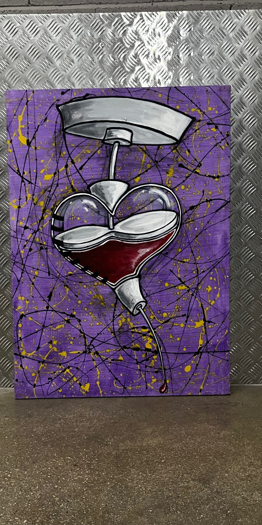 PURPLE HEART, ORIGINAL PAINTING