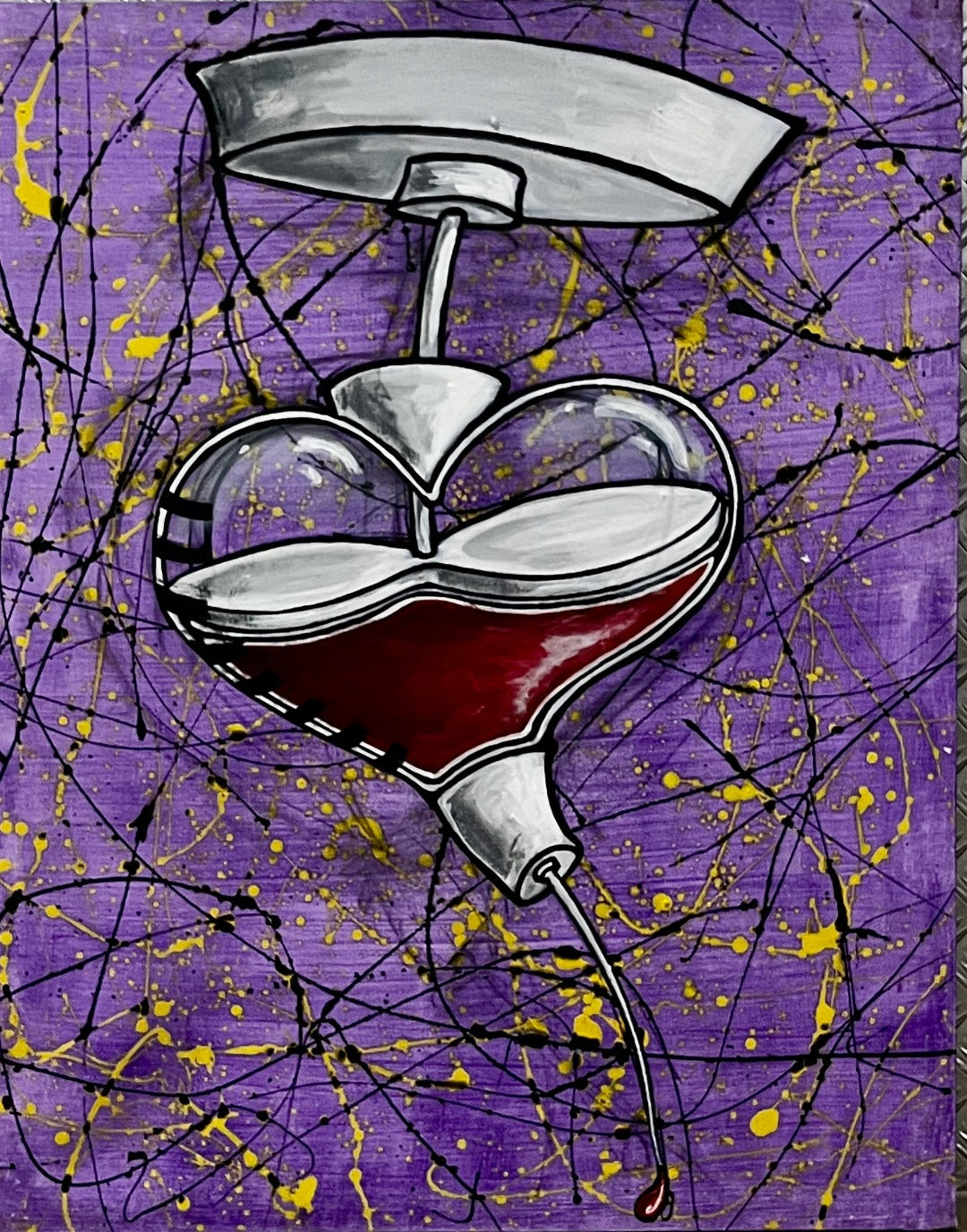 PURPLE HEART, ORIGINAL PAINTING