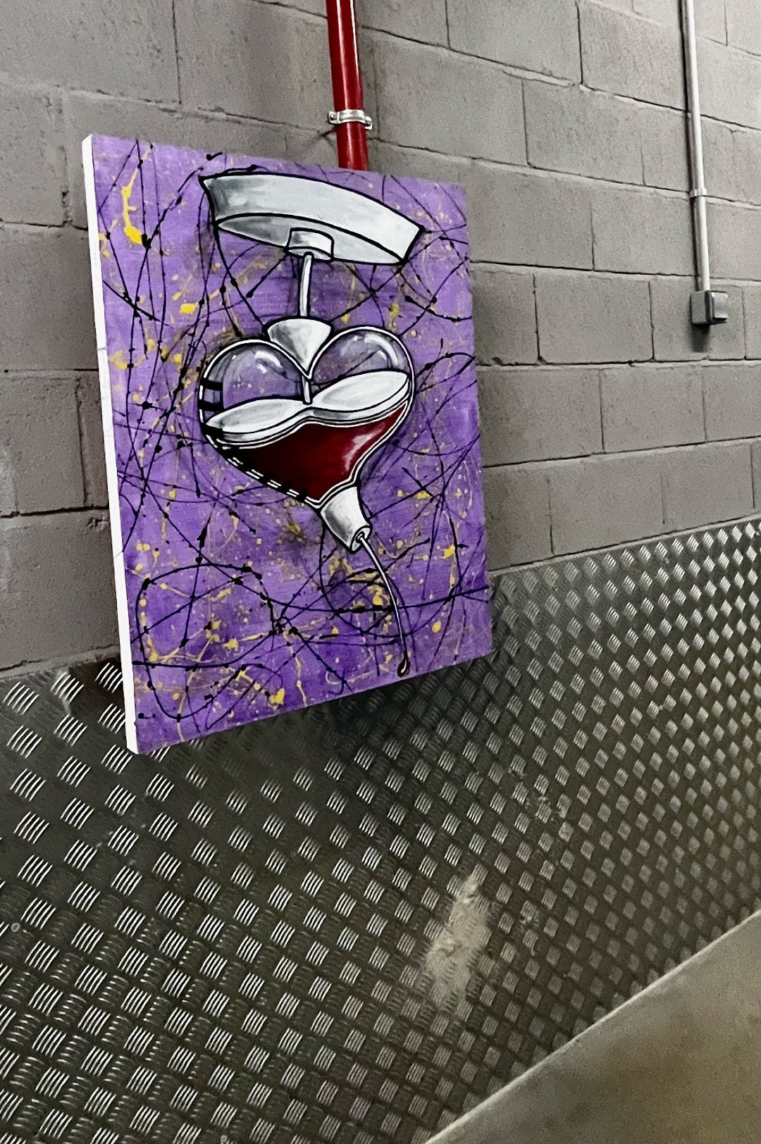 PURPLE HEART, ORIGINAL PAINTING
