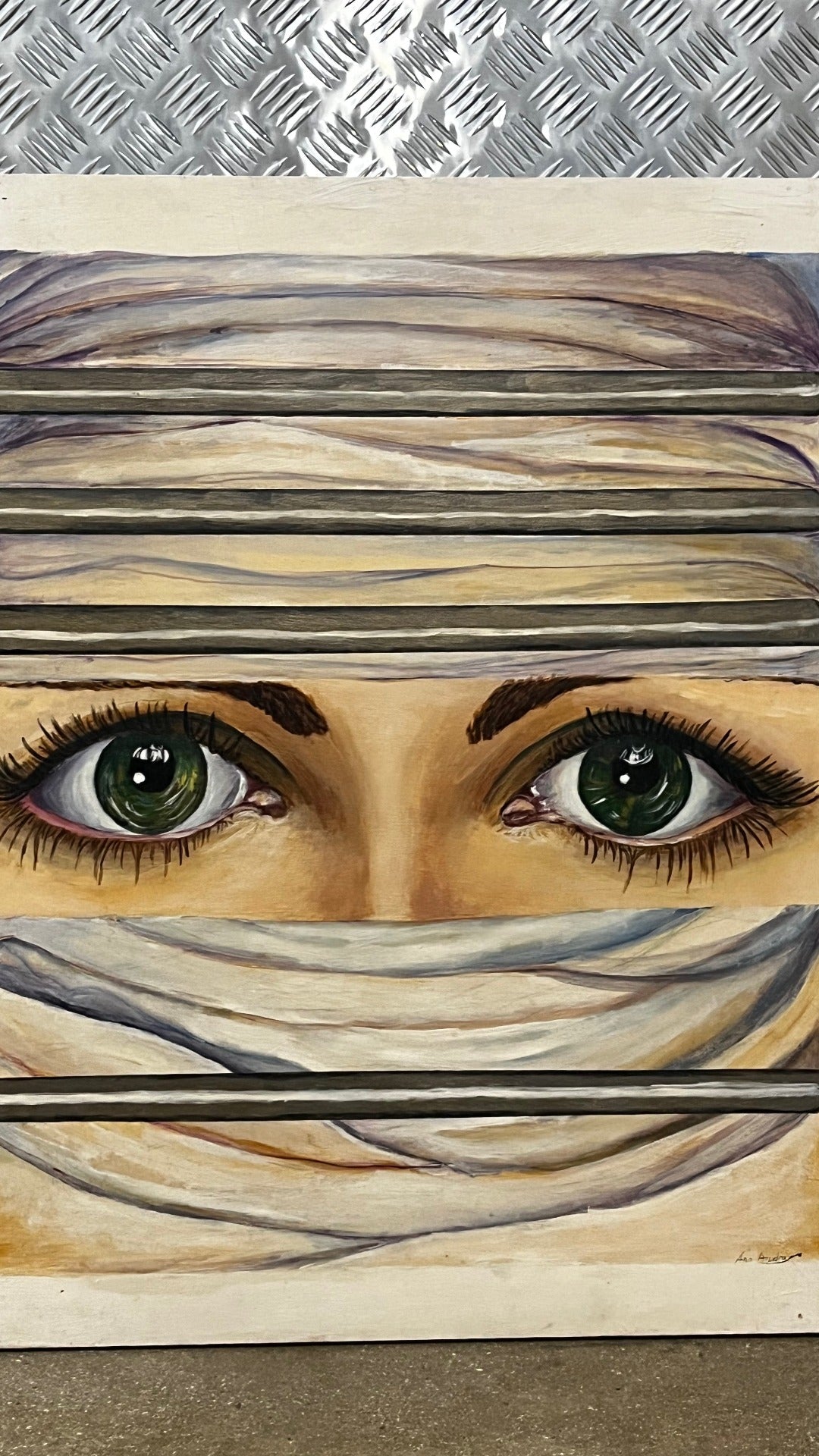 IMPRISONED BY ILLNESS, ORIGINAL PAINTING