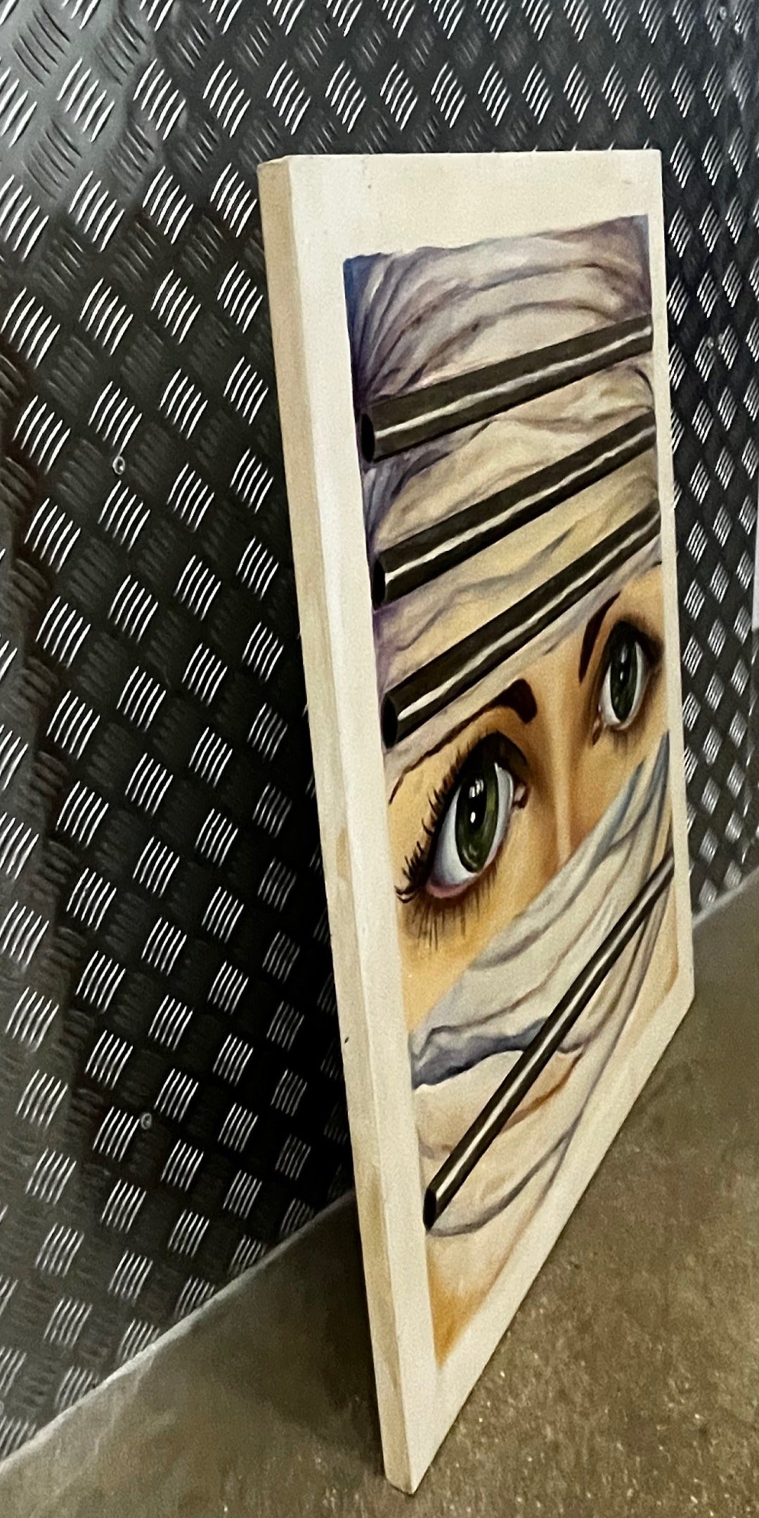 IMPRISONED BY ILLNESS, ORIGINAL PAINTING