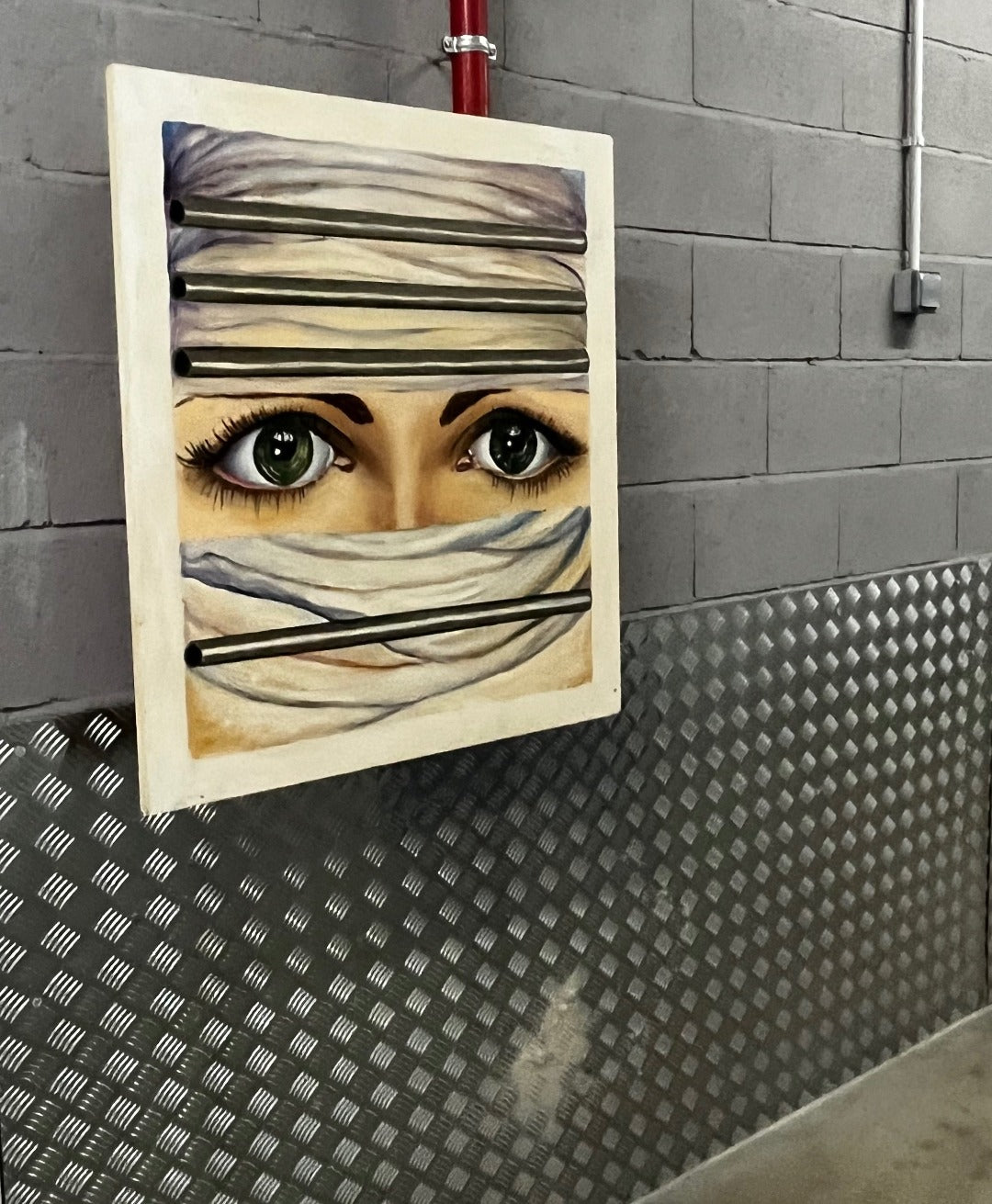 IMPRISONED BY ILLNESS, ORIGINAL PAINTING