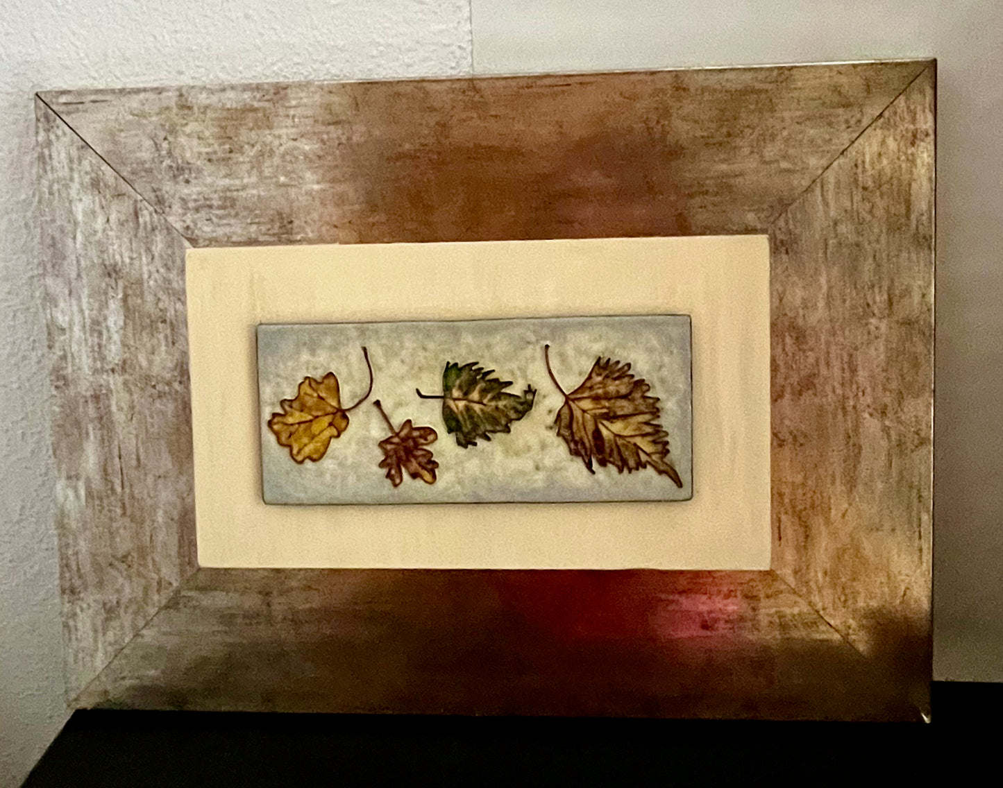 ORIGINAL ENAMEL ART, AUTUMN LEAVES