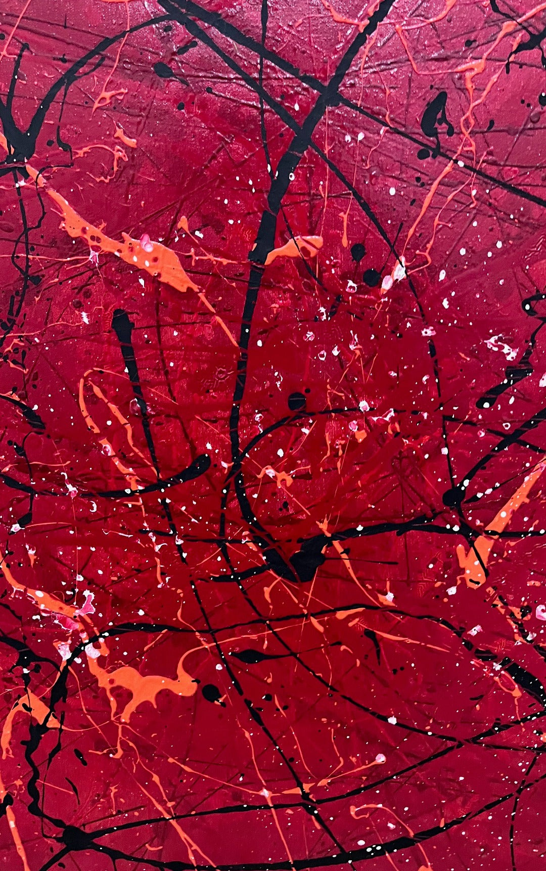 ABSTRACT ON RED (PAIR OF ORIGINAL PAINTINGS)