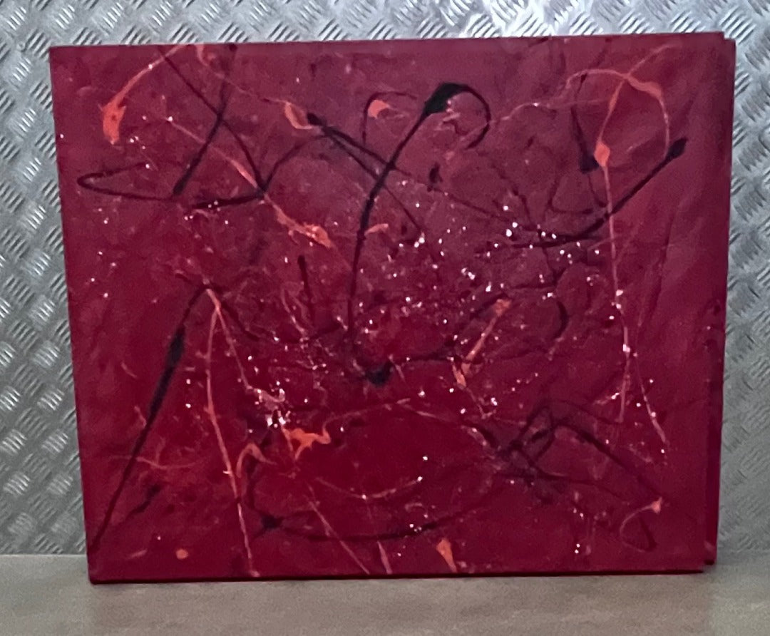 ABSTRACT ON RED (PAIR OF ORIGINAL PAINTINGS)
