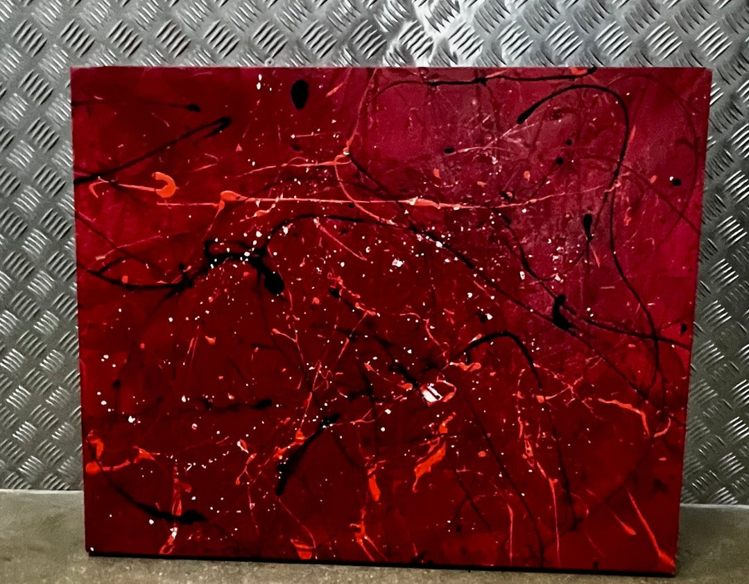 ABSTRACT ON RED (PAIR OF ORIGINAL PAINTINGS)