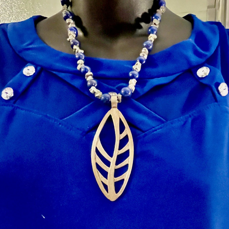Sterling Silver Pendant, Skeleton Leaf
