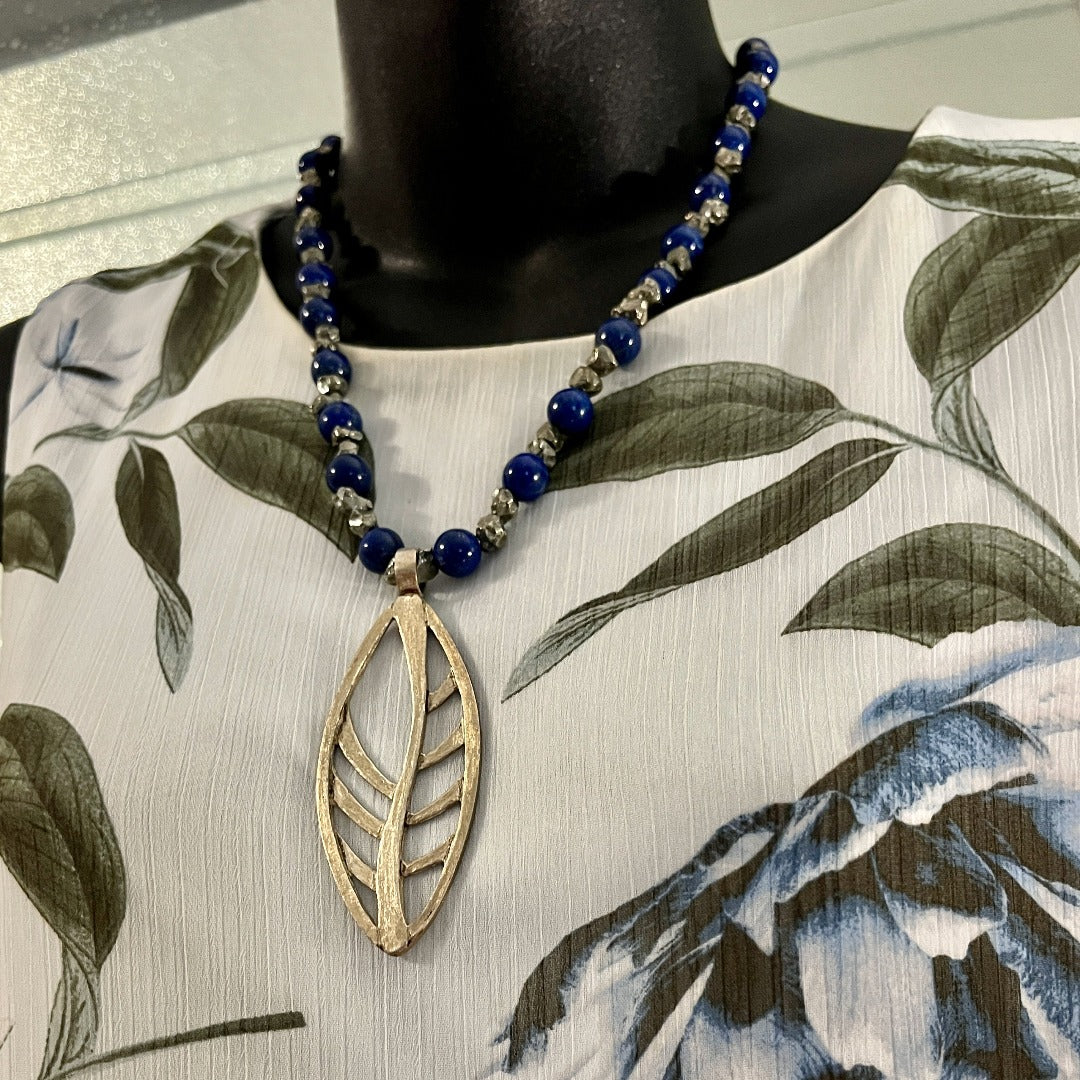 Sterling Silver Pendant, Skeleton Leaf