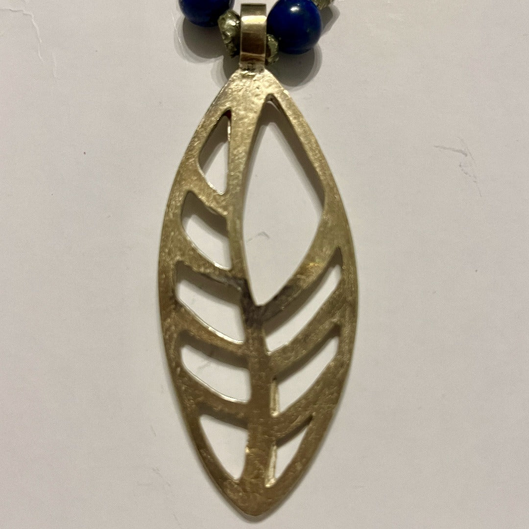 Sterling Silver Pendant, Skeleton Leaf