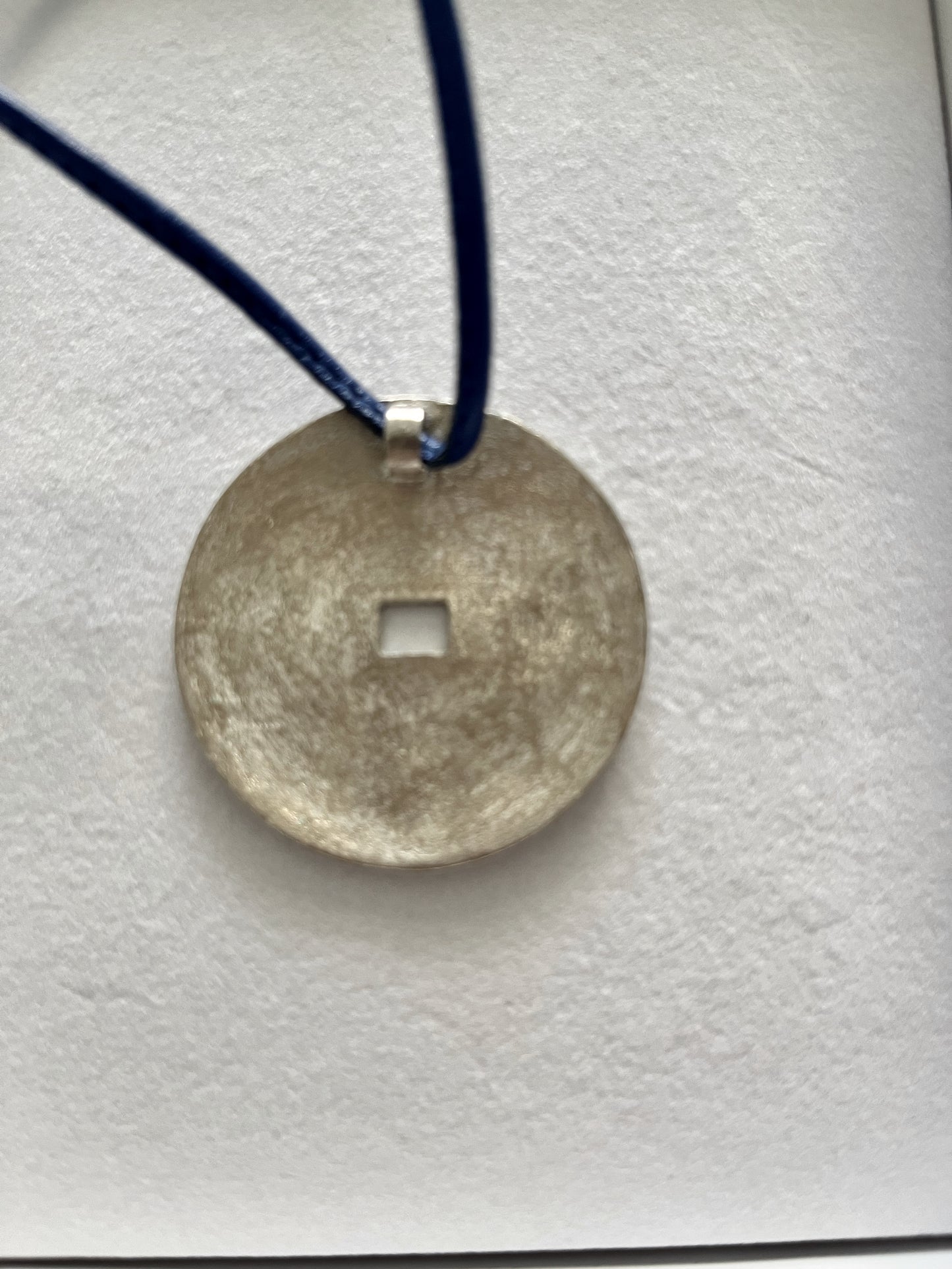 Chines Coin, Hippy, Silver and Enamel Pendant