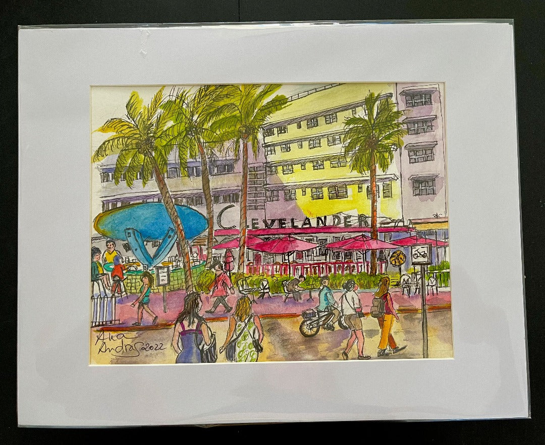 PRINT, CLEVERLANDER, ART DECO , OCEAN DRIVE