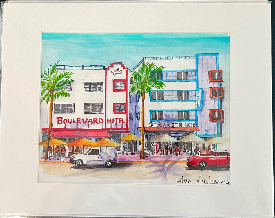 PRINT BOULEVARD HOTEL PORTRAIT